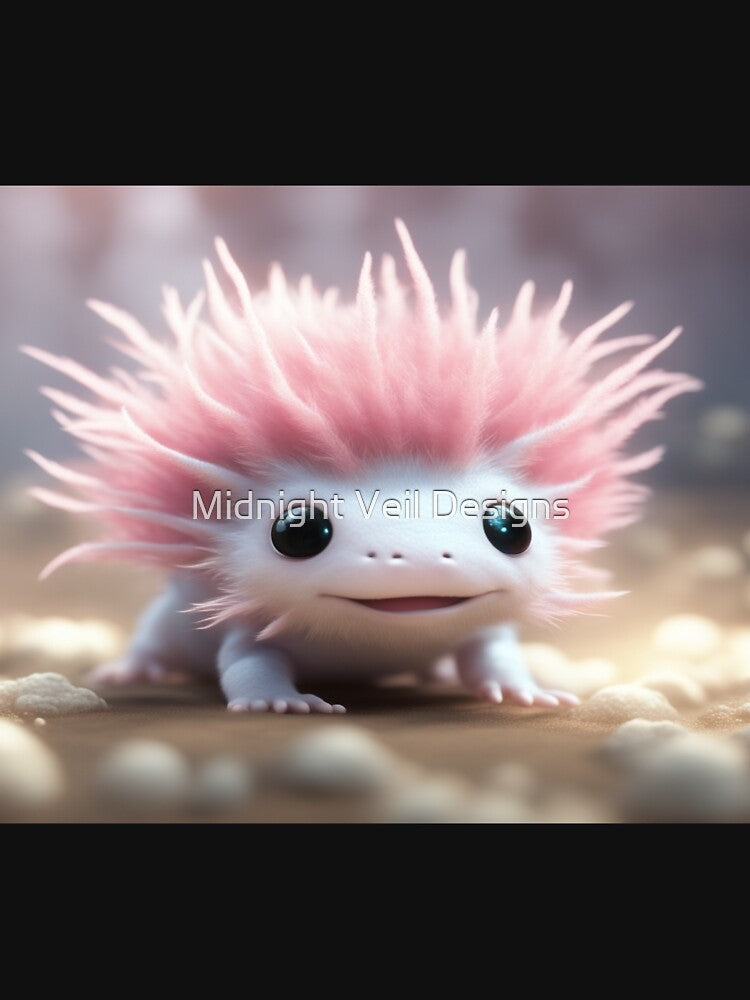 Cute Axolotl (Background 1) by Midnight Veil Designs