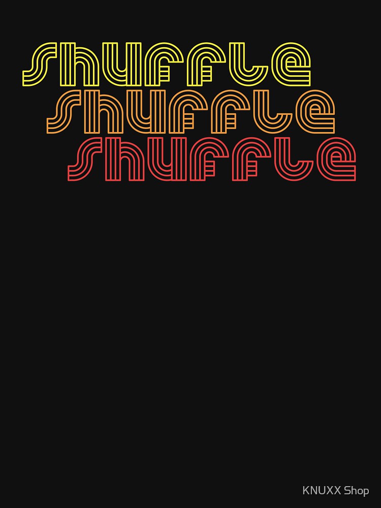 Shuffle Repeat 1970s Disco Funk Vintage Retro Neon Light Funky by KNUXX Shop