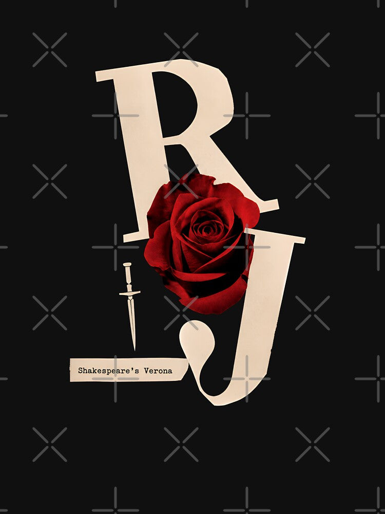 Shakespeare's Verona R+J Monogram Rose Dagger Art by Fenay Designs