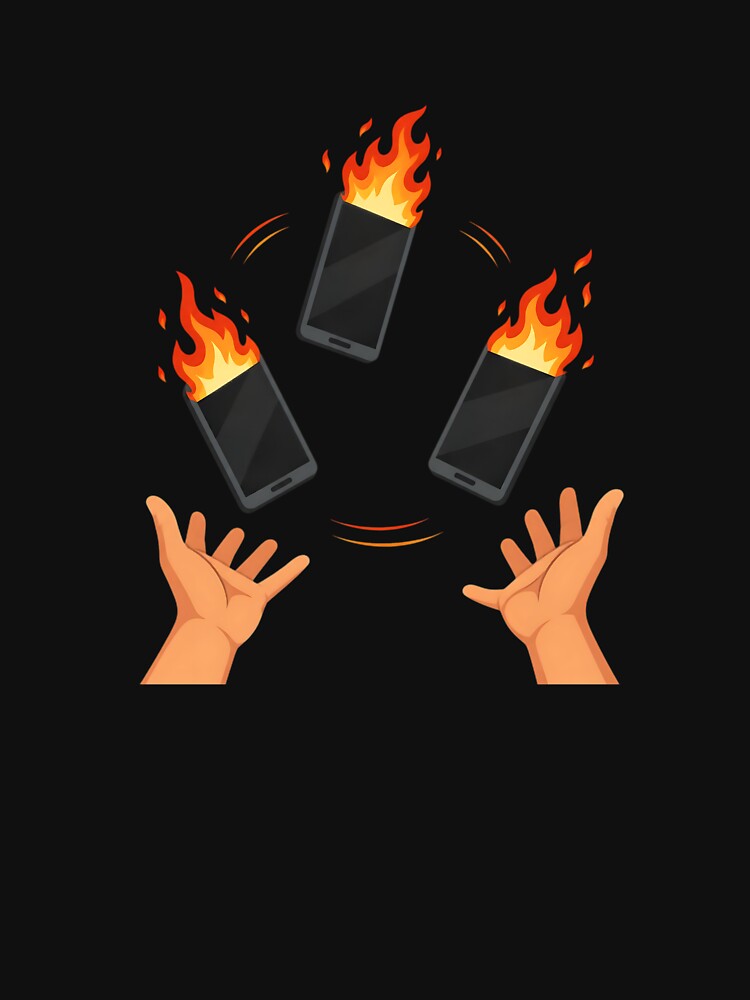 Juggling Burning Phones Social Media Manager by MUGEN WORKS