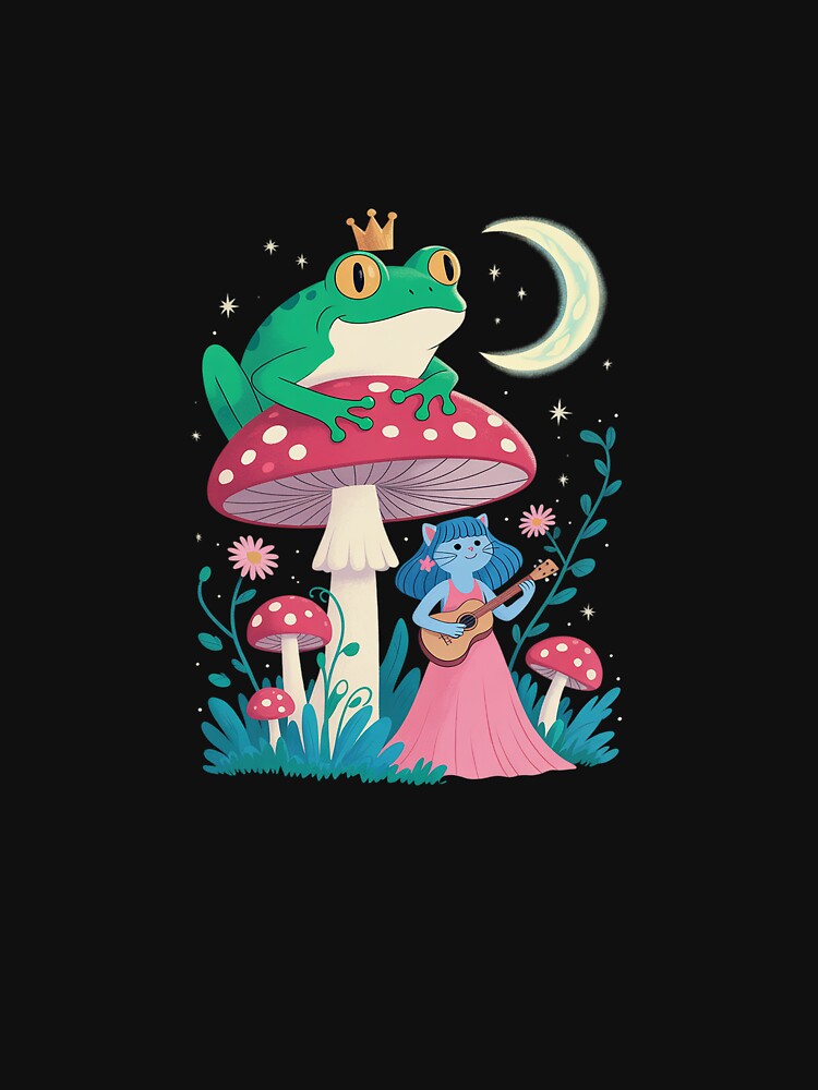 Frog Prince Cat Girl Mushrooms Moon Fairycore Fantasy Dream by imsamaharem