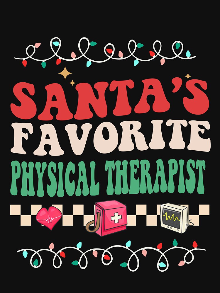 Cool Santa's Favorite Physical Therapist Groovy Christmas Santa Lover Xmas Costume by sheamgjirij