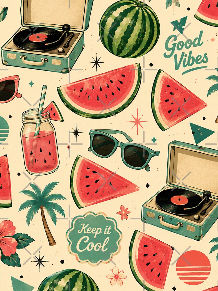 Retro Watermelon Summer Pattern by Aramdesing