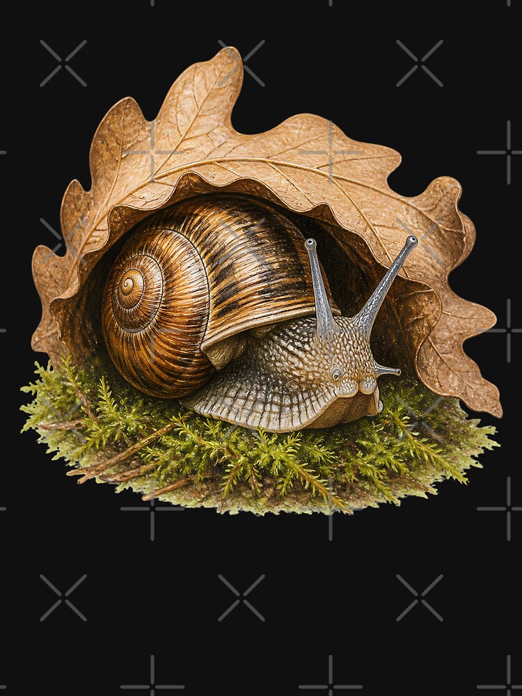 Woodland Snail Nature Study | Colored Pencil Style by BloomStudio1