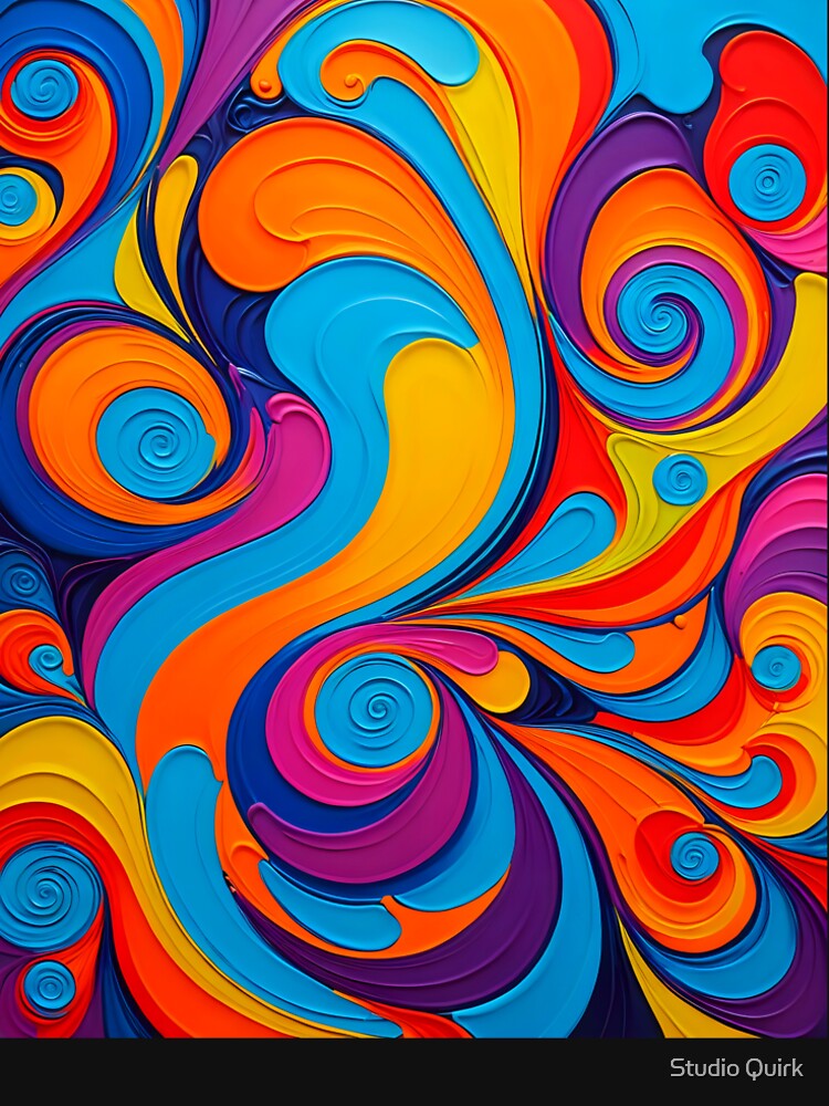 Painted Swirly style vibrant pattern by Studio Quirk