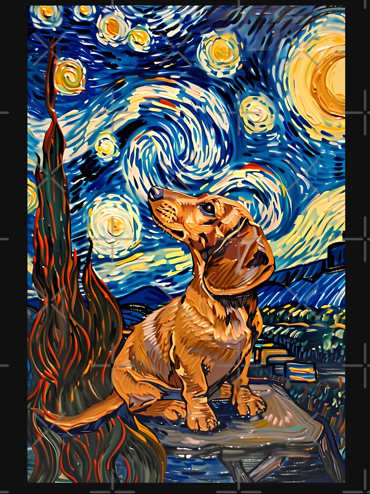 Starry Night Dachshund Van Gogh Dog by Vangoholic