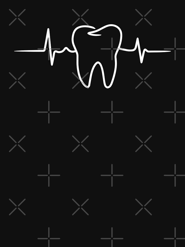 Heartbeat Tooth Design, Dentist Art, Fun Dental Pulse by madtoyman