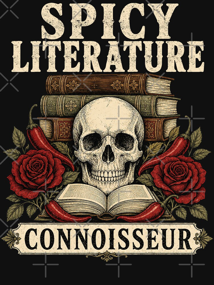 Spicy Literature Connoisseur Dark Romance Book Lover Humor by FreshVibe Prints