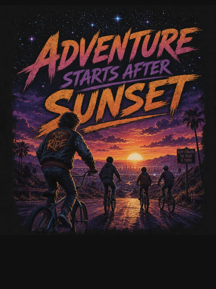 Adventure Starts After Sunset | Night Explorer & Outdoor Adventure Design by rushaib
