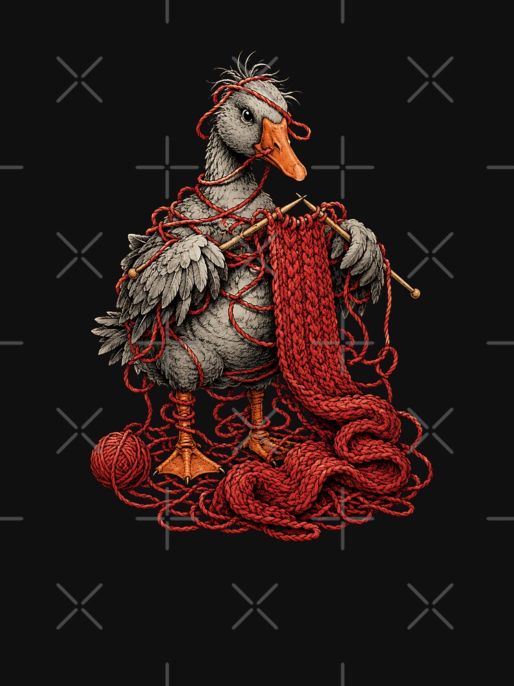 Gothic Goose Knitter Yarn Art by JasKei-Designs