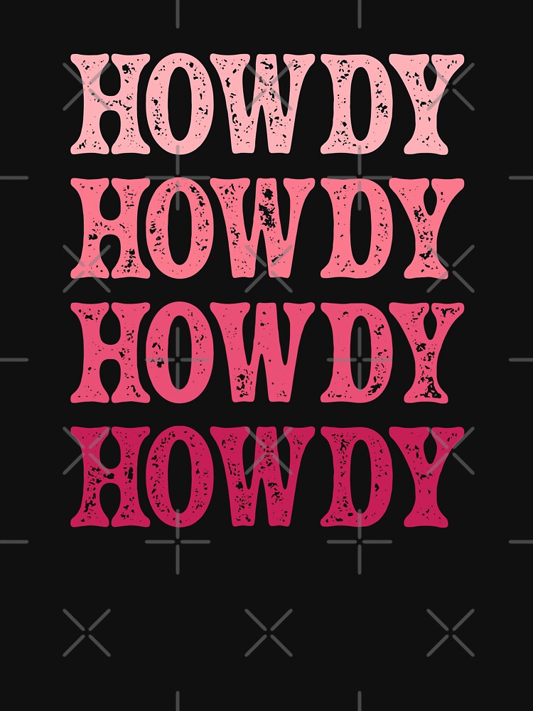Howdy Pink Rodeo Western Country Vintage Southern cowgirl by Go-Fun