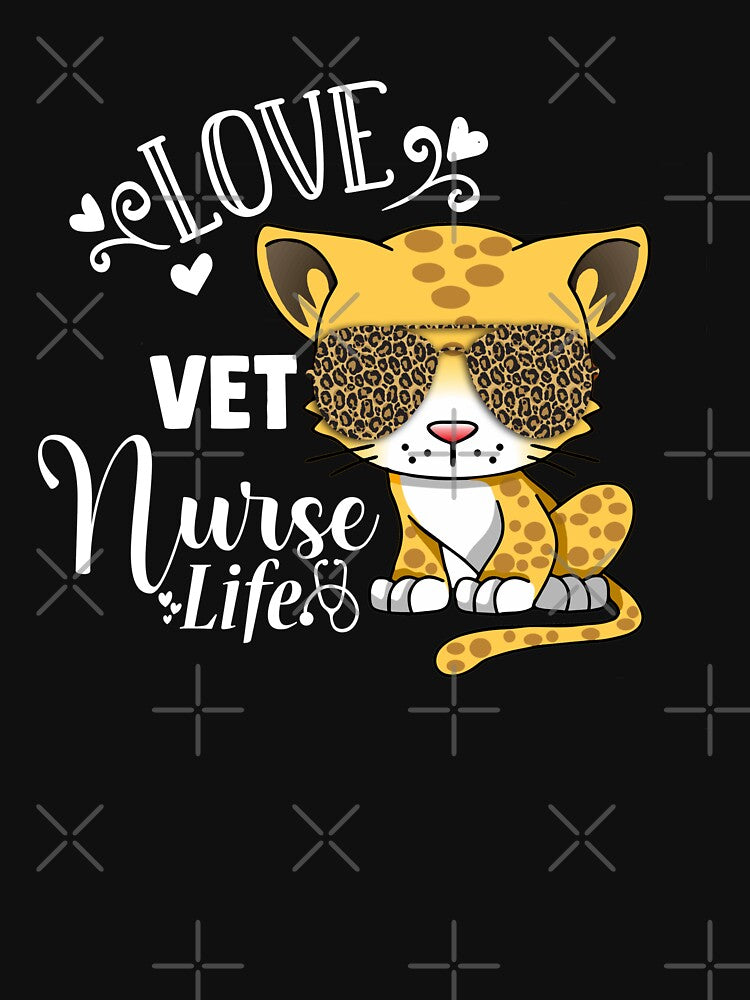 Love Vet Nurse Life Cute Leopard by Zurickdesigns