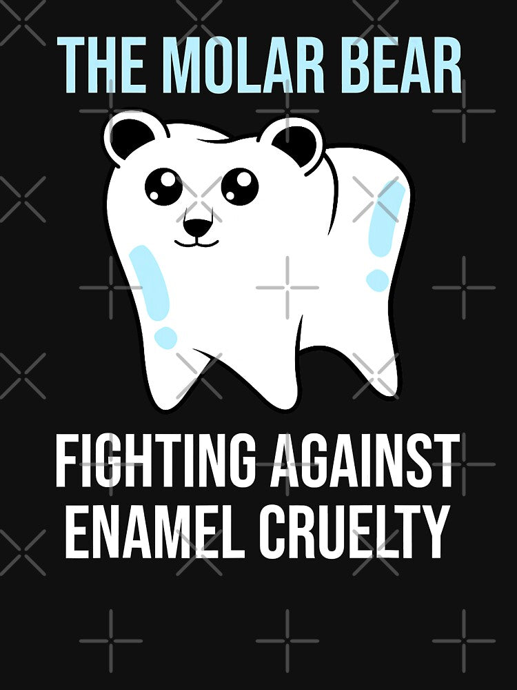 The Molar Bear Fighting Against Enamel Cruelty Funny Dentist Dental Assistant by NevaehRey