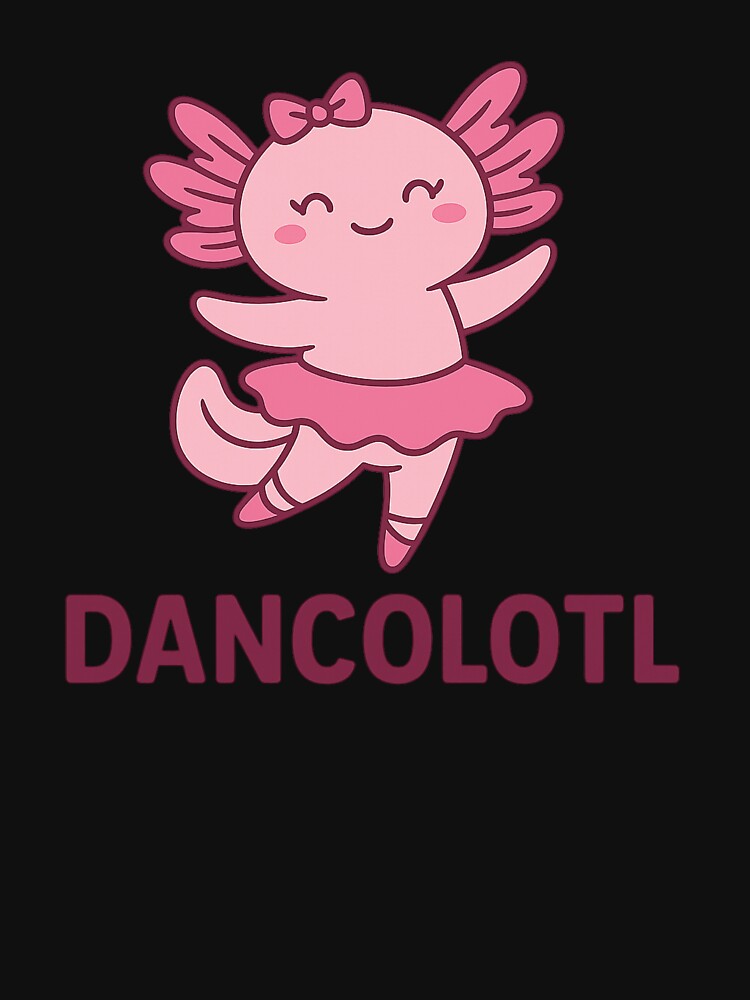 Cute ballerina axolotl, Dancolotl for Axolotl lovers, T-shirt Design by Nubrixa-Studio