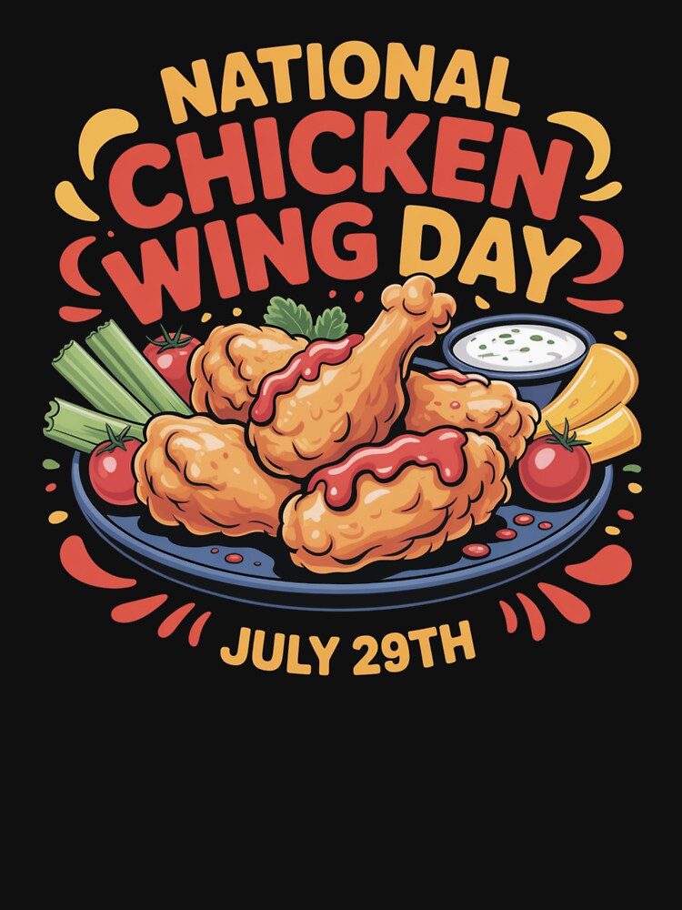 National chicken wing day july 29th by DreamOnShirts