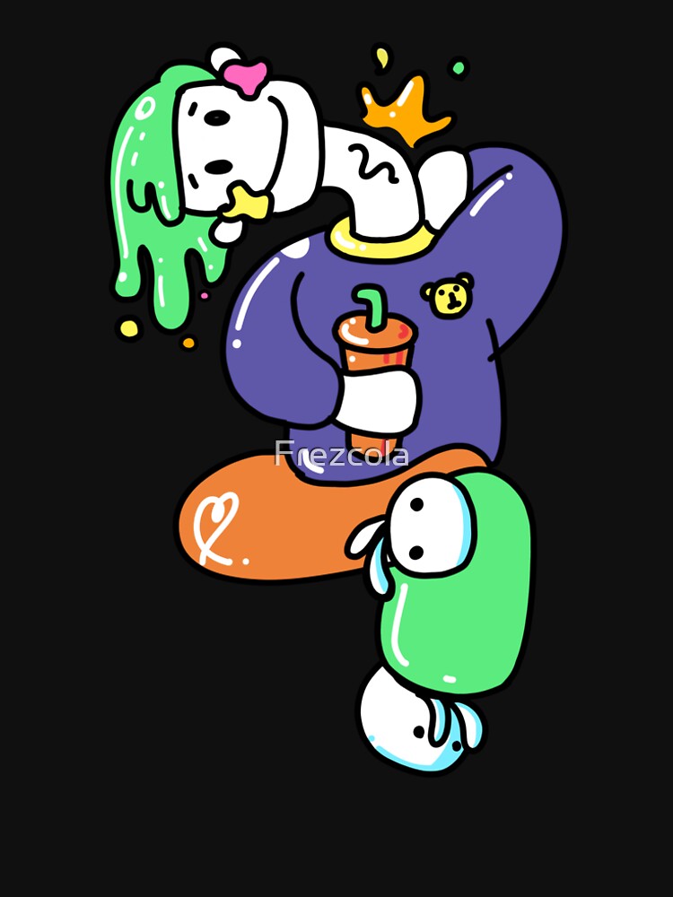 Cute Doodle Office Syndrome Neck Pain with Iced Tea by Frezcola