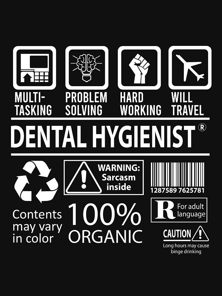 Dental Hygienist T Shirt - MultiTasking Certified Job Gift Item Tee by oslandefren