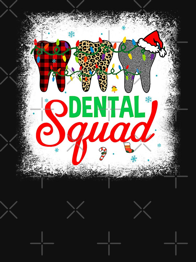 Dental Squad Dentist Hygienist Christmas Leopard Red Plaid by norwoodcarney