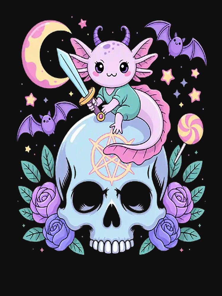 Pastel Goth Axolotl Creepy Gothic Kawaii Anime Aesthetic by TeamLequid