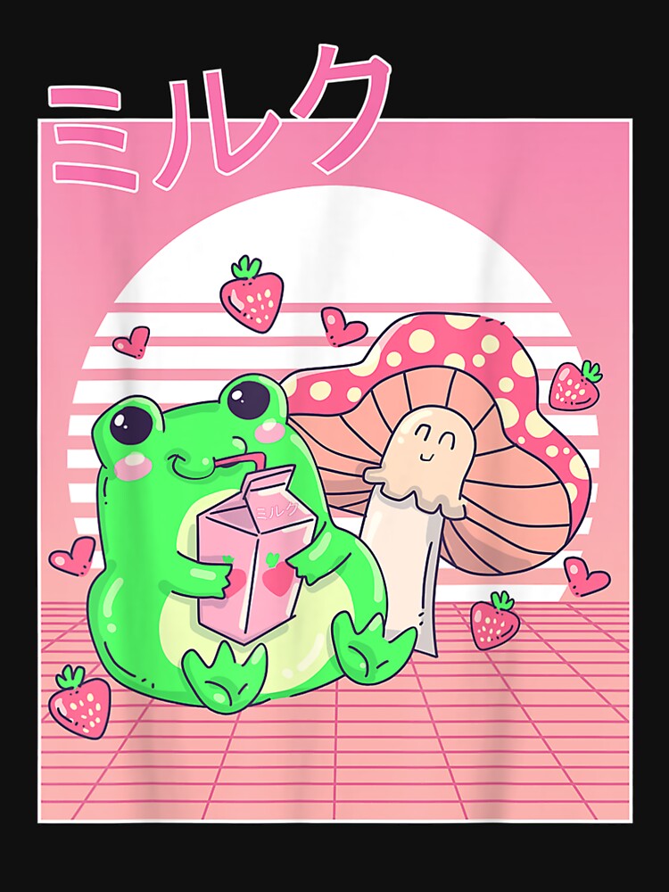 Frog Strawberry Milk Mushroom by nancyholly