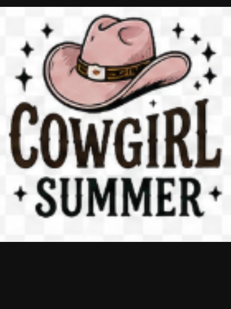 Cowgirl Summer – Cute Pink Cowboy Hat Western Country Girl Graphic T-Shirt by ser-Ile