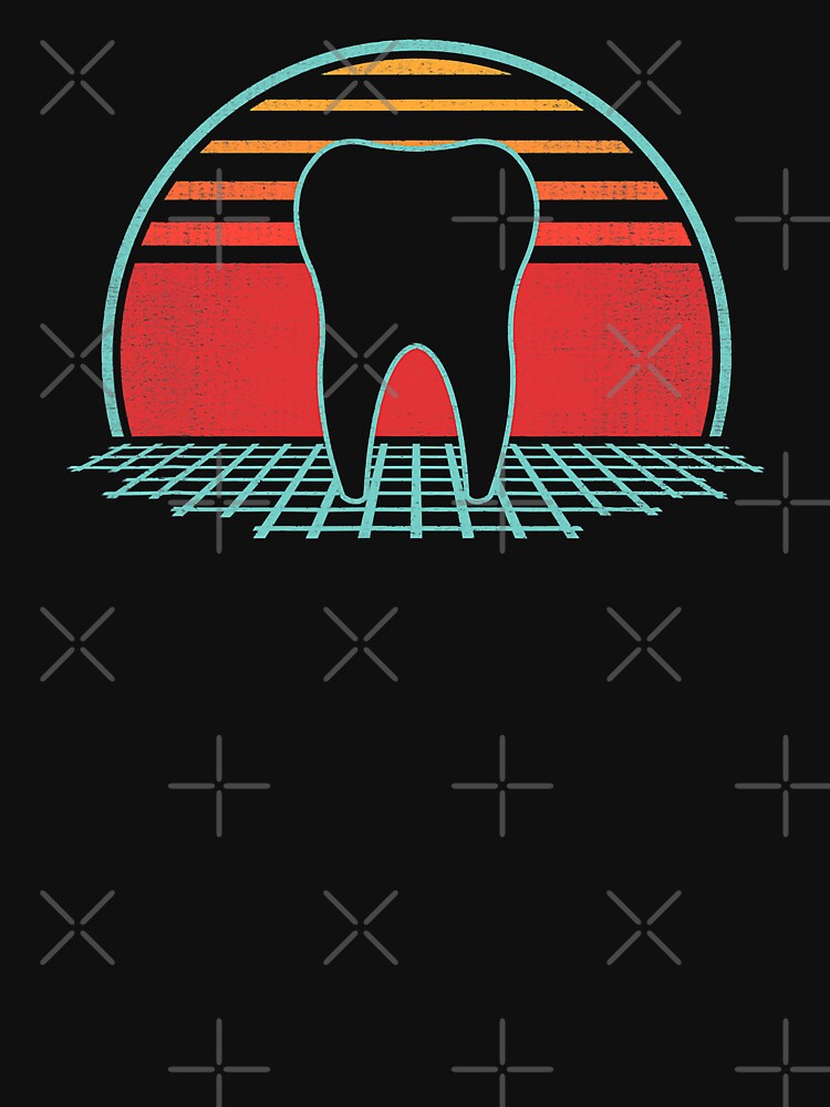 Dentist Retro Tooth Vintage 80s Style Gift by norwoodcarney