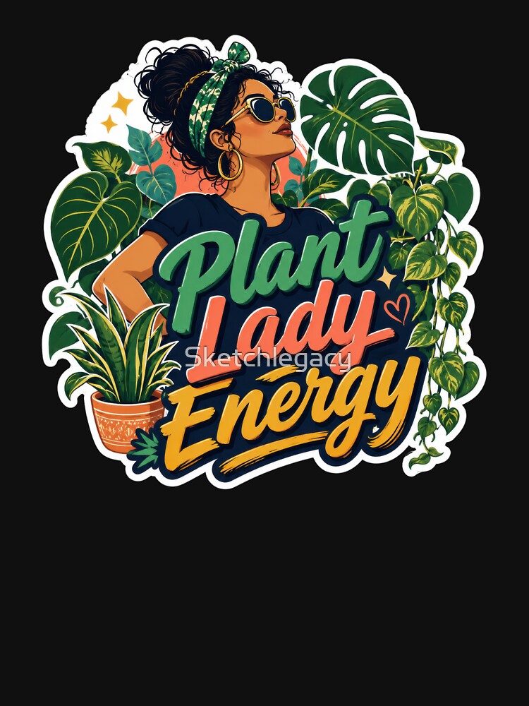Plant Lady Energy Tropical Houseplant by Sketchlegacy