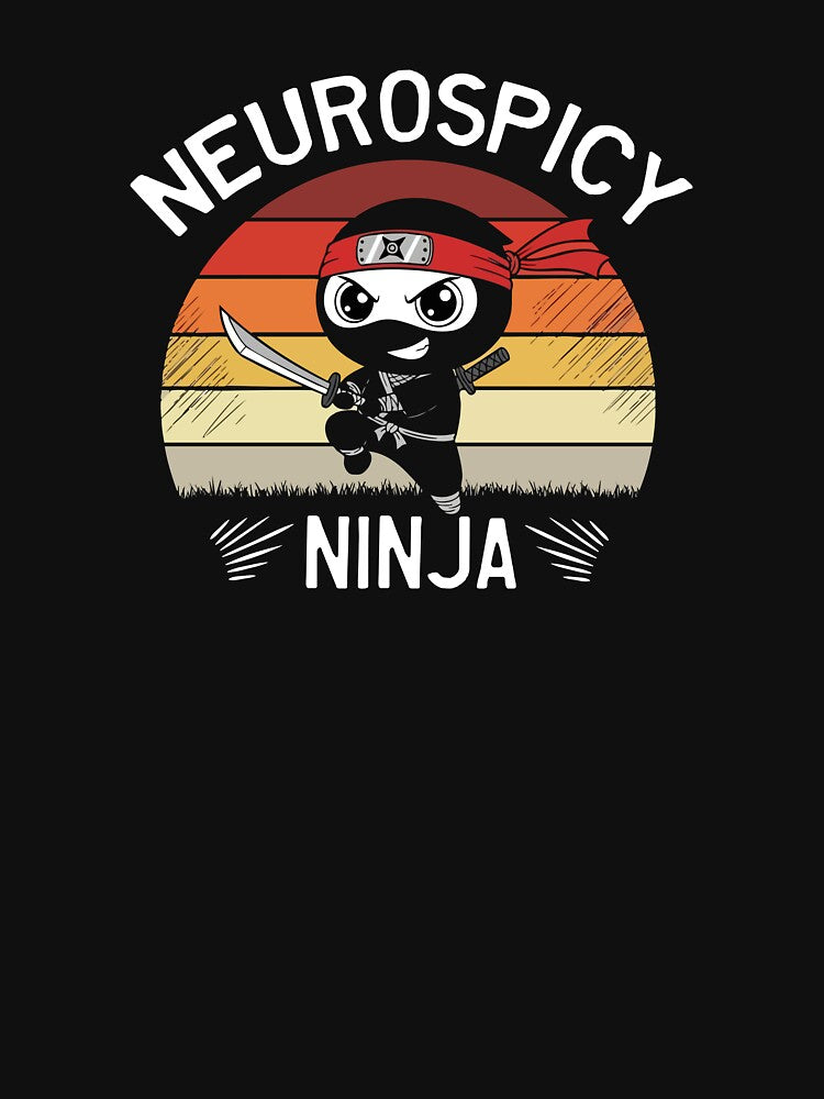 Neurospicy Ninja – Cute Colorful ADHD & Neurodivergent Design by Suzy Perez Art