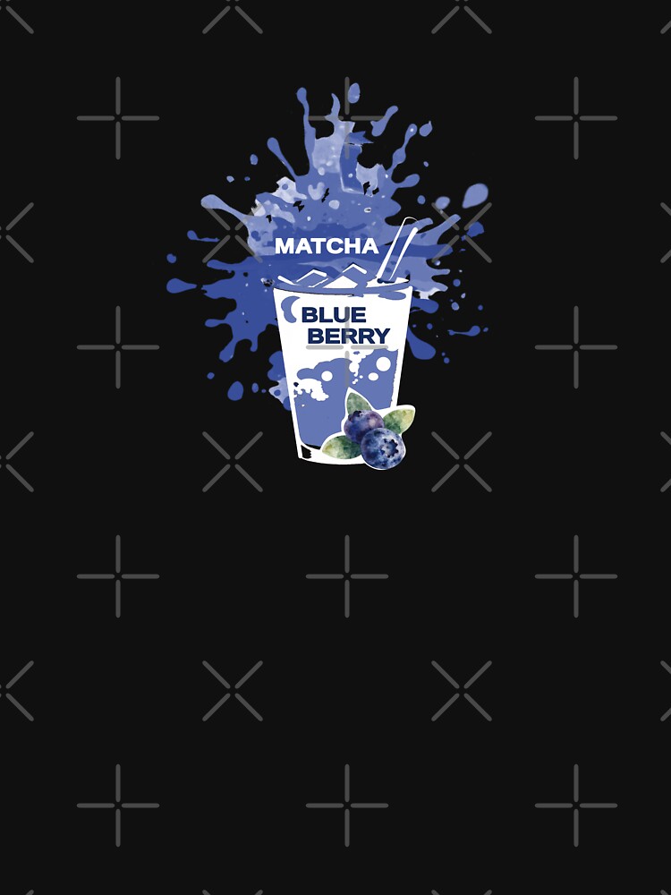 Blueberry Matcha Shirt | Blueberry Iced Matcha Latte Splash Art | Minimalist Tea Lover Gift by unique art and design