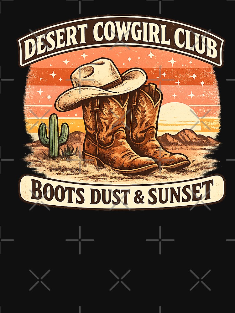 Desert Cowgirl Club Boots Dust & Sunset by Concrete Coffee Studio