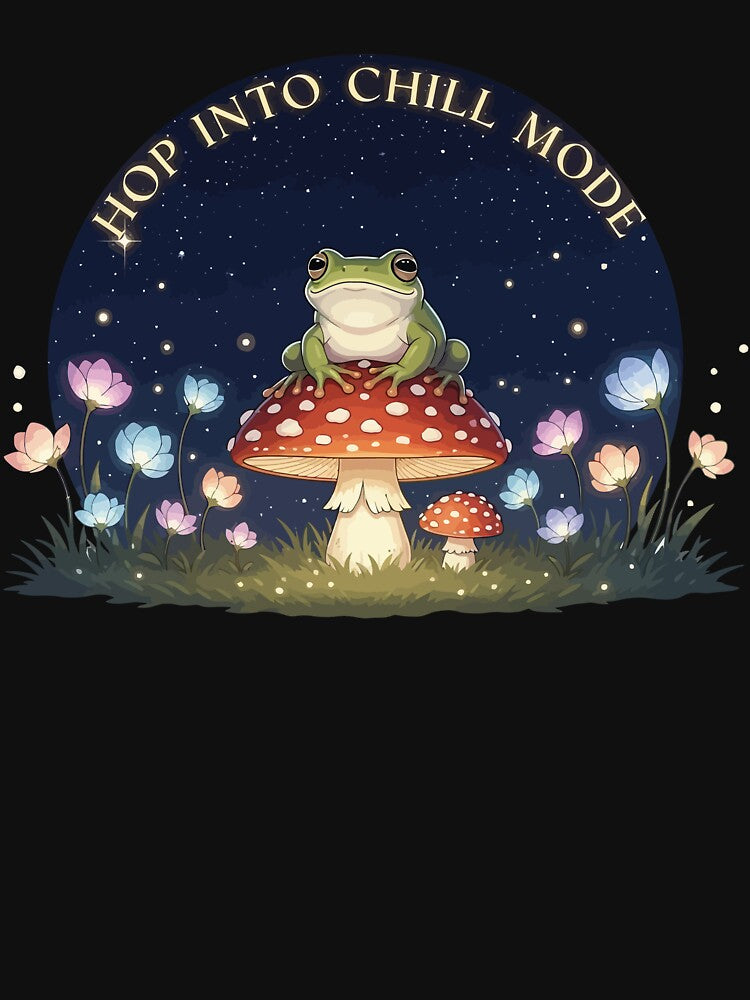 Chill Frog on Mushroom by Snugglecrit