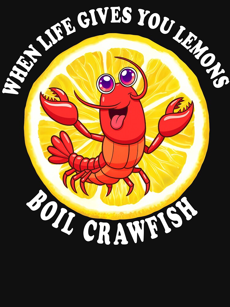 Funny Boil Crawfish Lemons Cartoon Shirt by LashondaGreen89