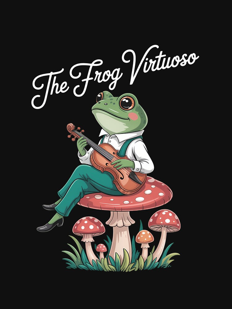 Frog Playing Banjo on a Mushroom by KarstenNoanra