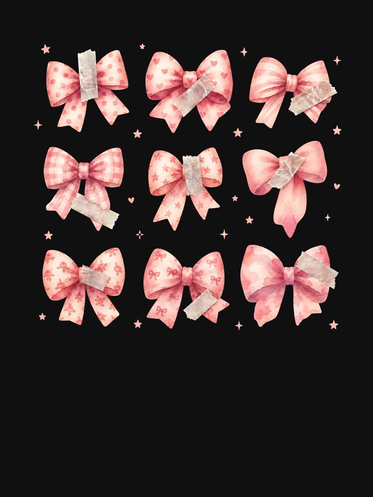 Watercolor Pink Bow Ribbon Washi Tape Collection by bosamji