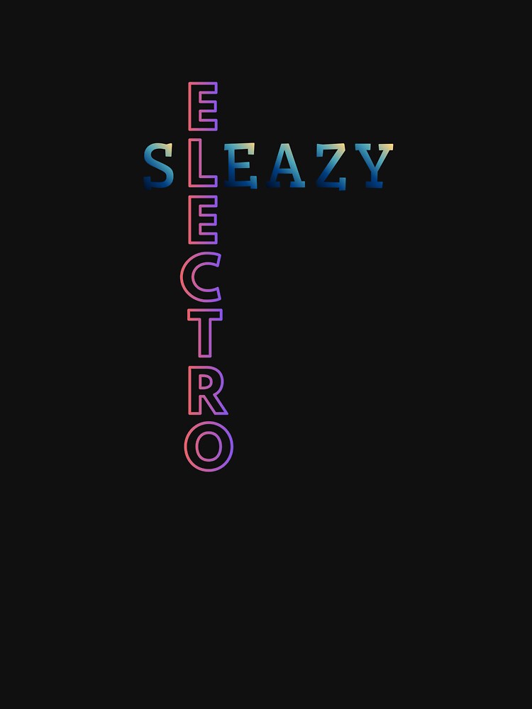 Sleazy Electro Cross Typography Tee - BigEleven Design by BigEleven