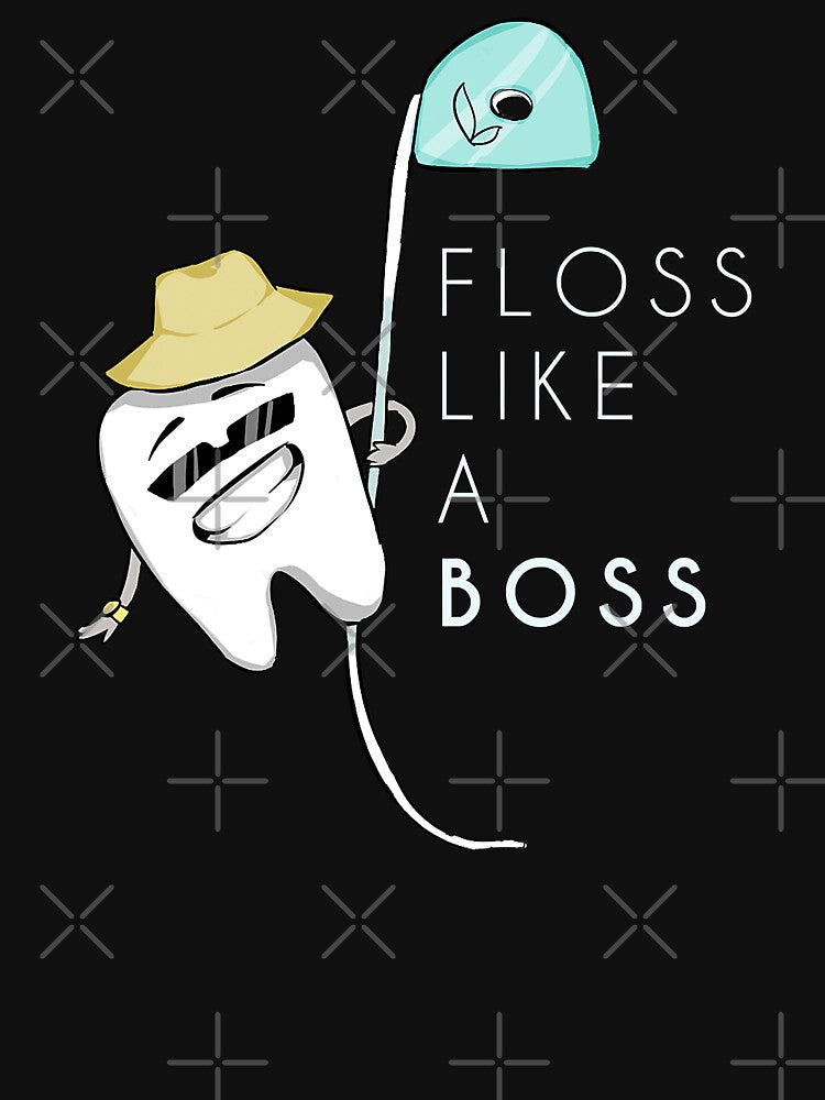Floss Like a Boss Funny Dentist Teeth Dental by norwoodcarney