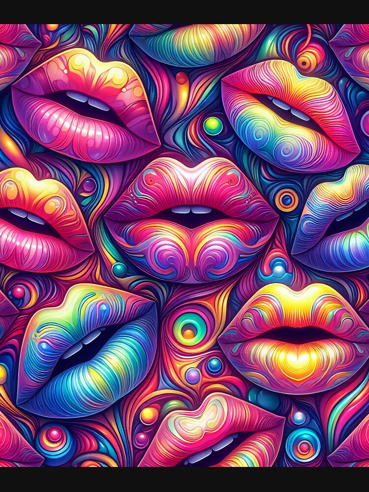 Psychedelic Pucker Parade by Cats and Other Things