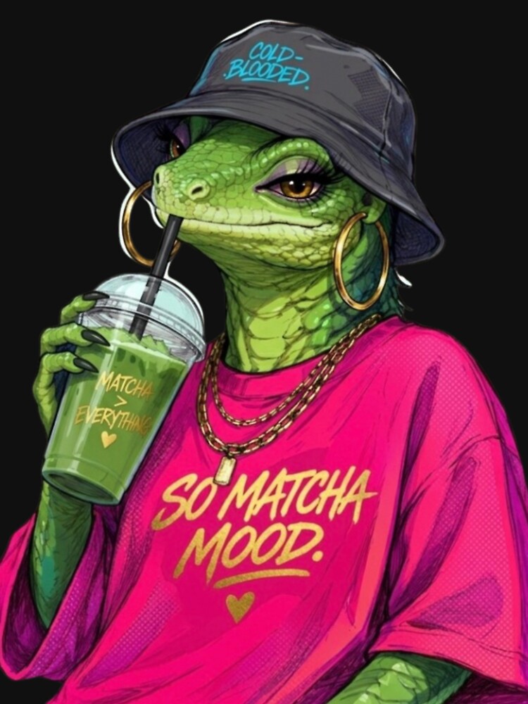 Matcha Baddie Reptile Streetwear Art by Mohtarma Designs