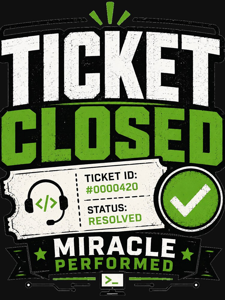 Ticket Closed Helpdesk Design by Moodwear-Studio