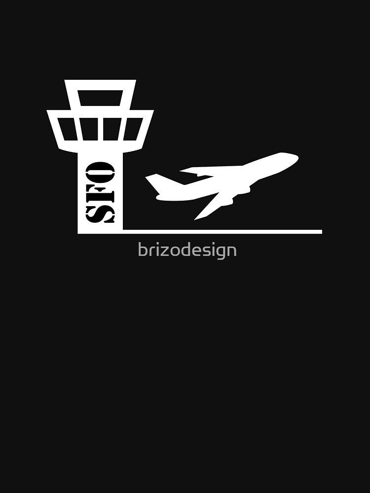 SFO - San Francisco Airport - Air Traffic Control Tower Airport Code by brizodesign