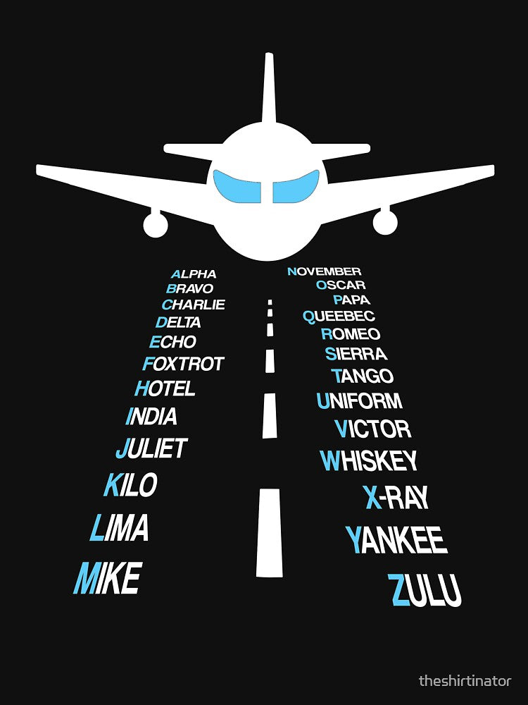 Phonetic Alphabet Pilot Cadet Airplane Gift by theshirtinator