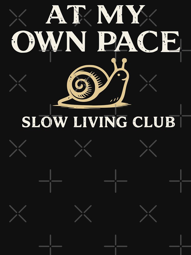 At My Own Pace - Cute Snail Slow Living Club Vintage by MavtM