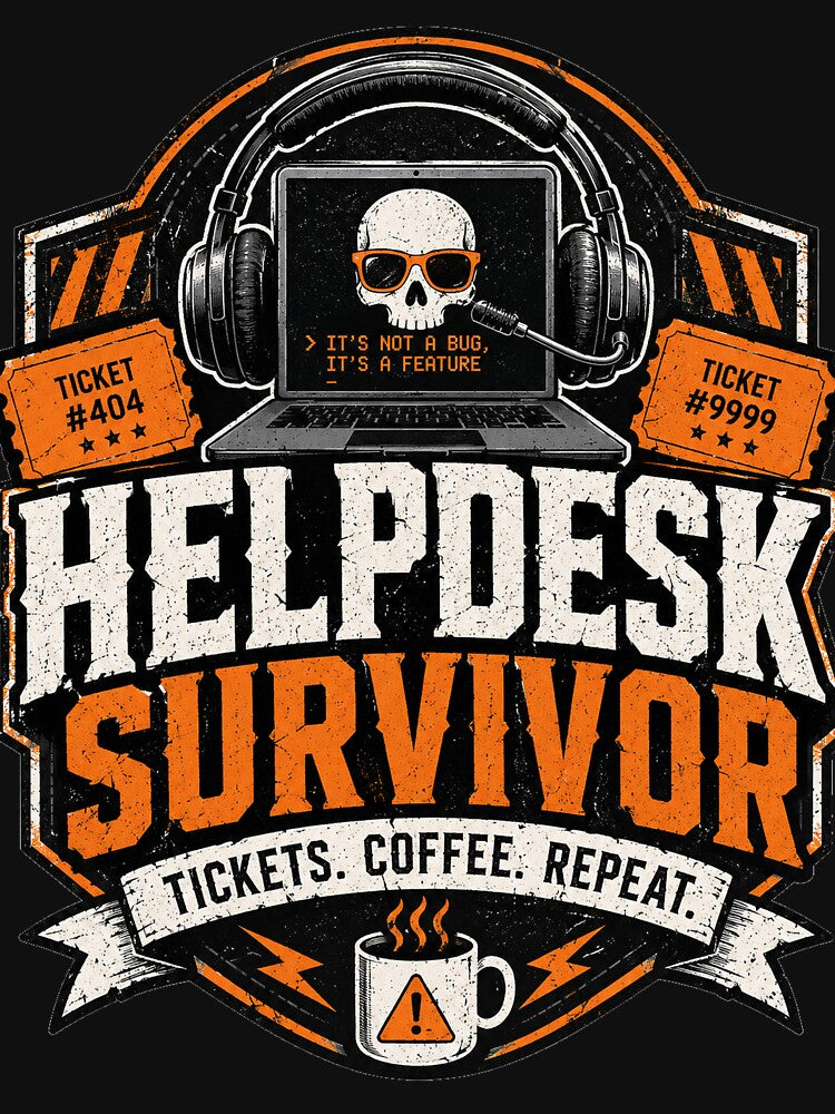 Helpdesk Survivor IT Support Design by Moodwear-Studio