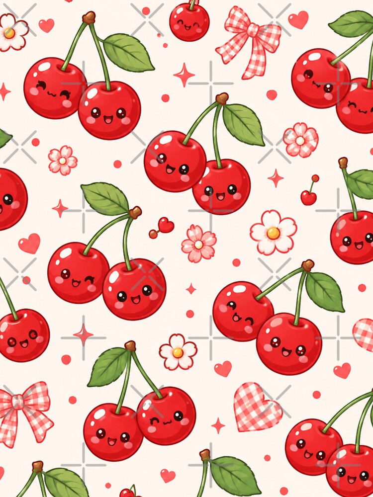 Kawaii Cherry Pattern by Aramdesing