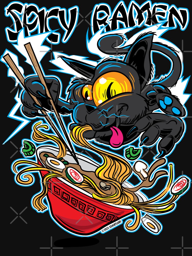 Spicy Ramen Cat by eShirtLabs