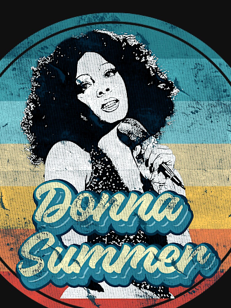 Retro Rainbow Donna Summer Design For Disco Music Fans, Gift For 70s Retro Lovers by LindaERiley