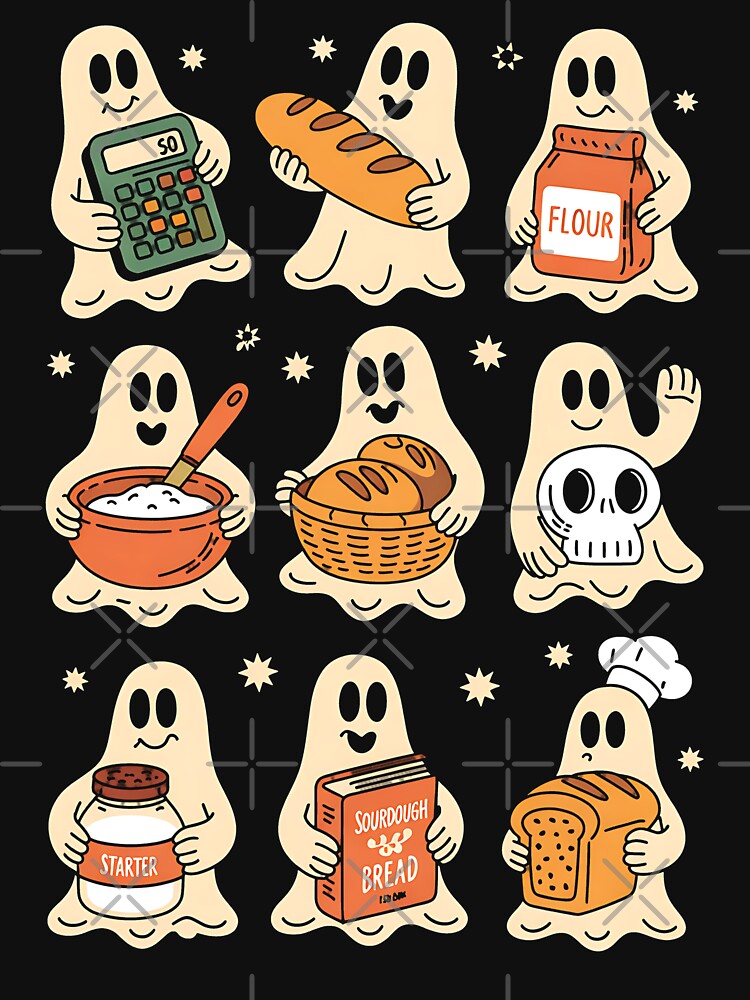 Sourdough Bread Halloween Cute Ghost Homemaker Baking Baker by BakeryDozen
