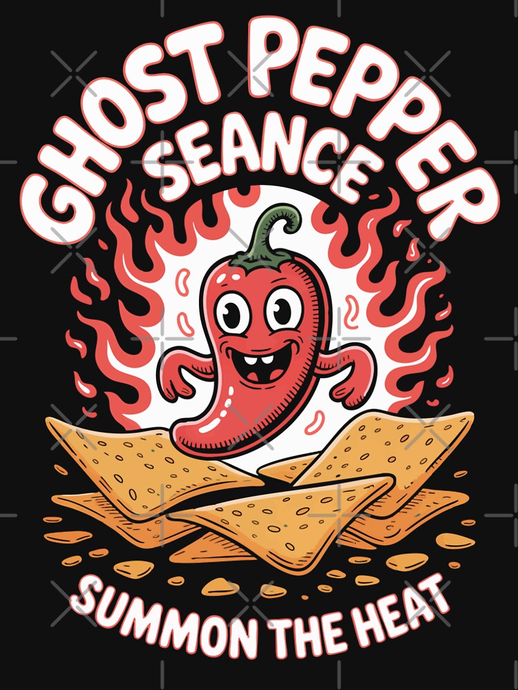 Ghost Pepper Seance - Summon The Heat Funny Chili Design by 89BLACK