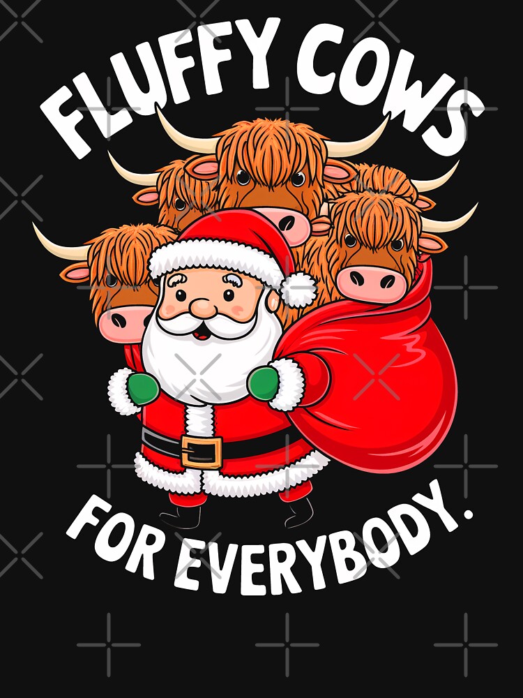 Highland Fluffy Cow For Everybody Christmas Santa by rafaeltto