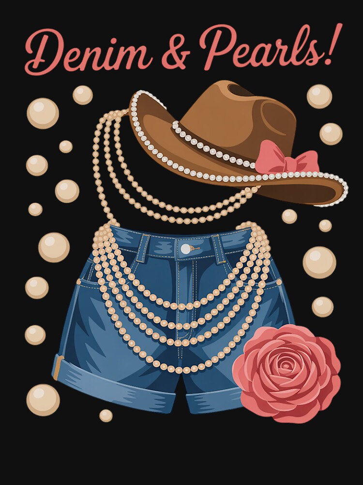 Denim and Pearls Cowgirl Country Western Cute Rodeo Women by Idarmotar